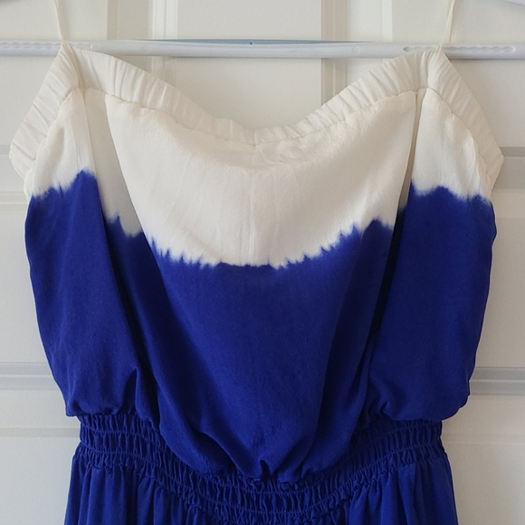 Guess "Lexy" Blue Ombre Silk High-Low Maxi Dress - Picture 4 of 8